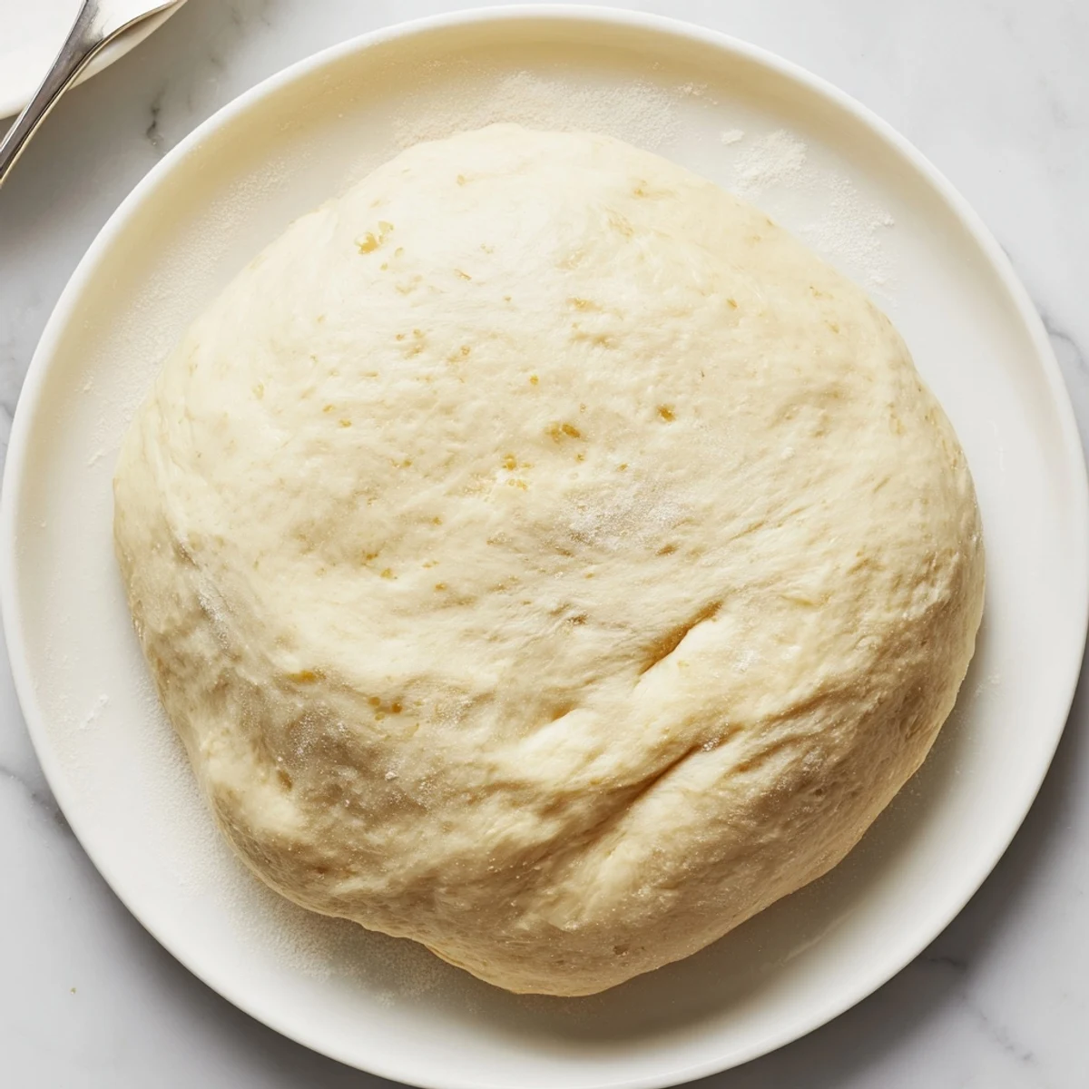 This soft Homemade Pizza Dough has a light, bubbly texture, ready for your favorite toppings.