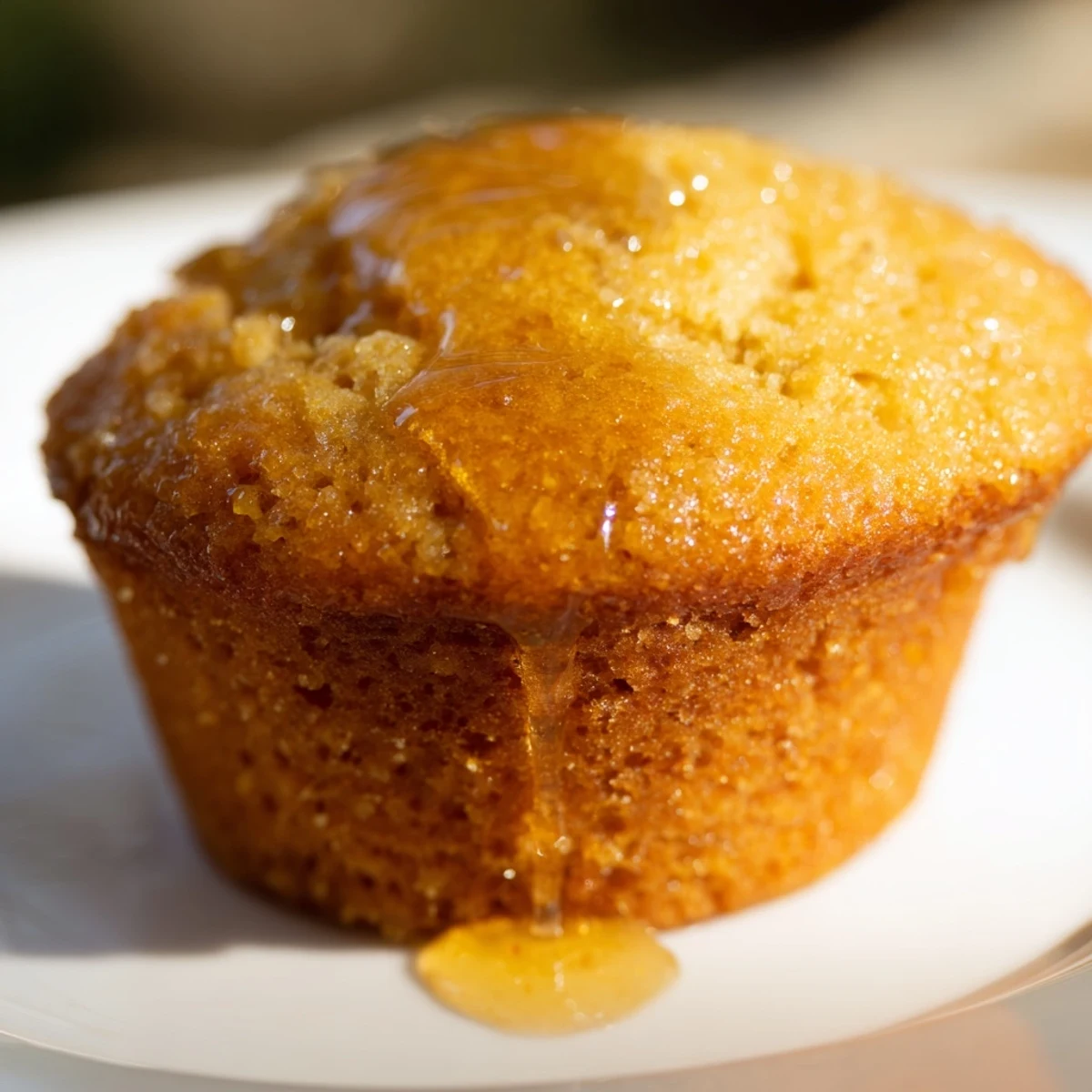 Fluffy honey butter cornbread muffins, with a sweet, buttery crumb, ideal for breakfast.
