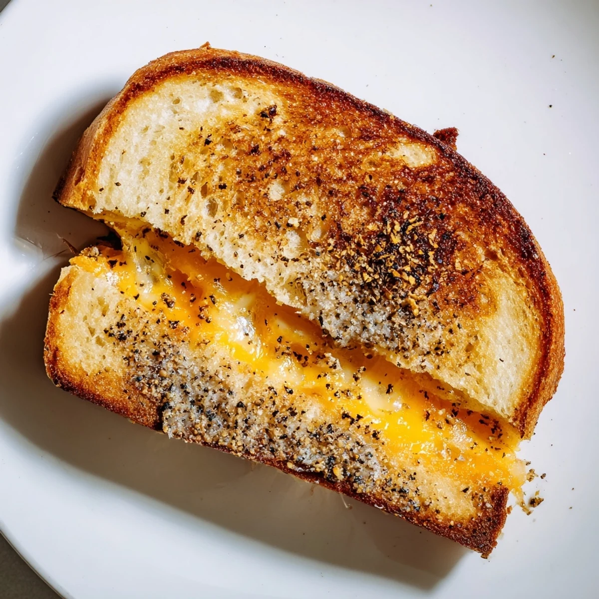 Perfectly grilled truffle oil grilled cheese; oozing cheese, a delightful crunch, ready to enjoy with a salad.