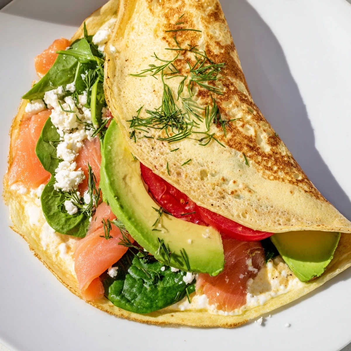 Imagine a light breakfast: a perfect warm Blender Egg Crepe Wrap ready to be enjoyed.