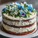 Floral Gold Leaf Cake