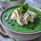 Spring Pea Soup Whipped Ricotta
