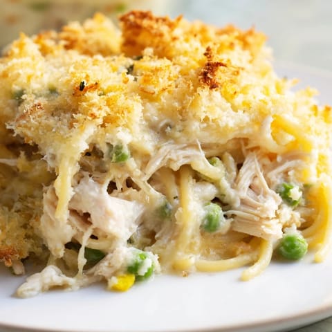Turkey Chicken Tetrazzini Bake