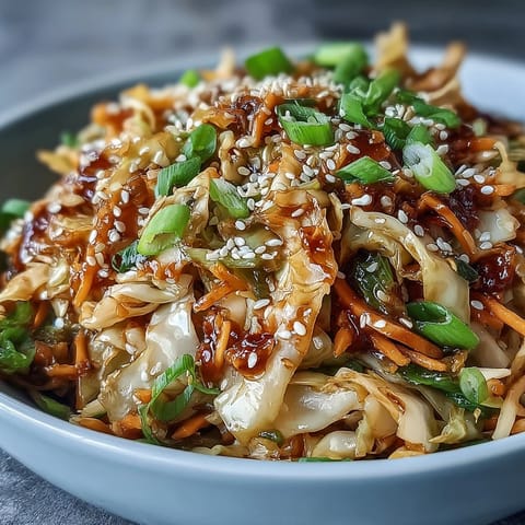 Forkful of Hot and Sour Cabbage served alongside fluffy steamed rice, delivering bold, spicy aromas.