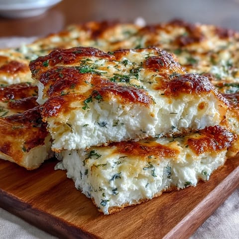 Warm, tender Fluffy Cottage Cheese Flatbreads stacked on a wooden board, ready to be topped with pesto or used as a soft veggie wrap. 