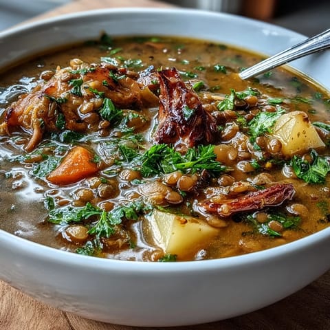 Ham Bone Lentil Soup