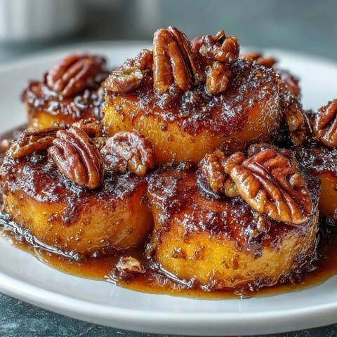 Soul Food Candied Yams Skillet with Brown Sugar, a Southern classic featuring tender yams glazed in buttery cinnamon syrup, caramelized to perfection.