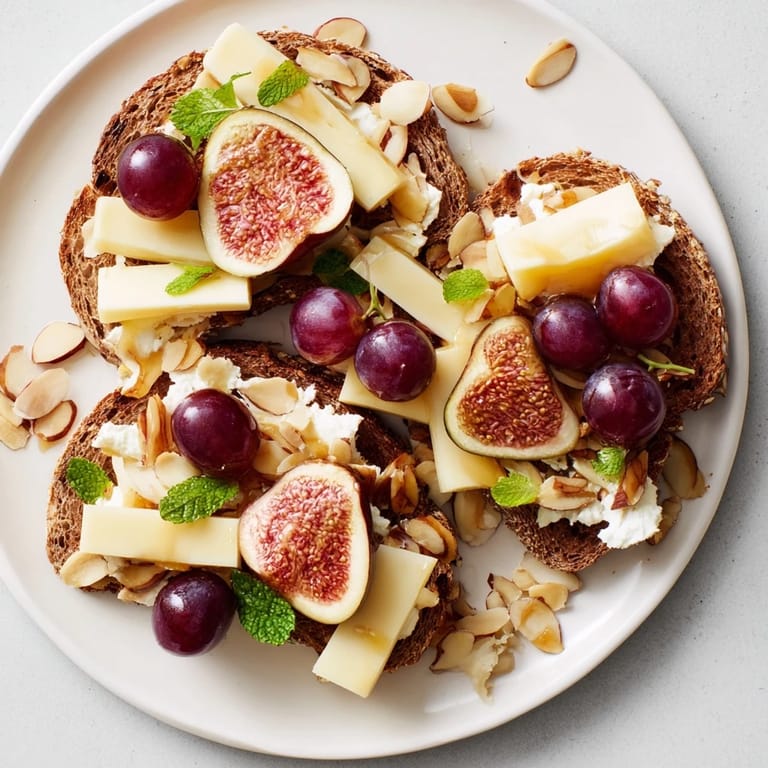 Imagine the Harvest Scythe: a beautiful platter with crusty bread, grapes, and a drizzle of honey.