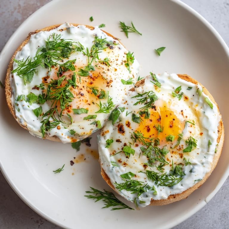 Imagine the vibrant colors of Çılbır Eggs Benedict: fresh herbs and rich spiced butter for brunch.