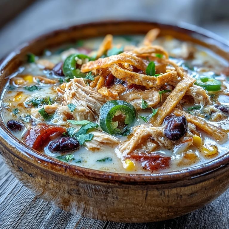 Easy Chicken Tortilla Soup served with lime wedges and avocado slices on a rustic wooden table.
