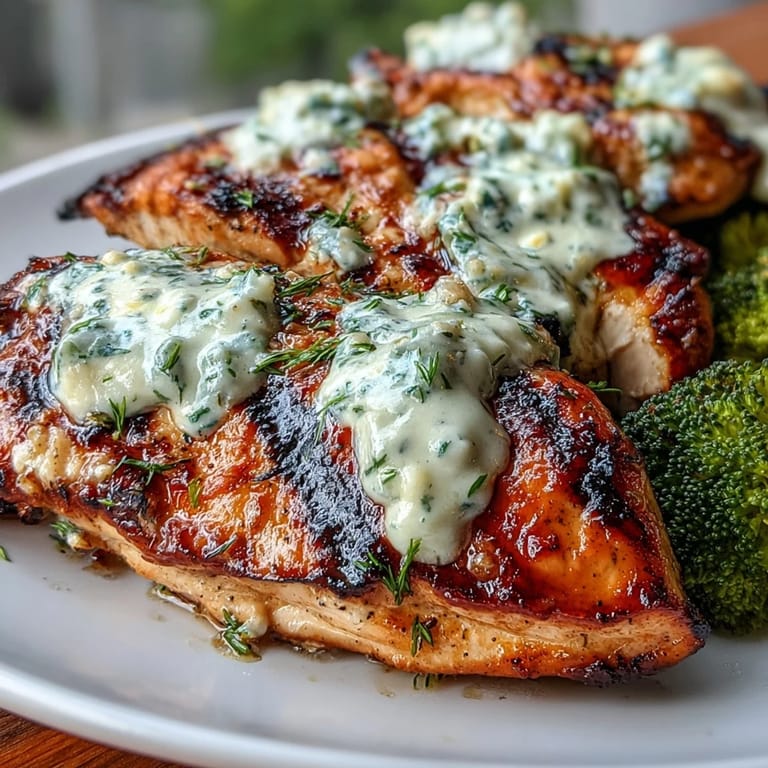 Sliced grilled chicken paired with tender broccoli florets, generously coated in a luscious creamy garlic sauce.