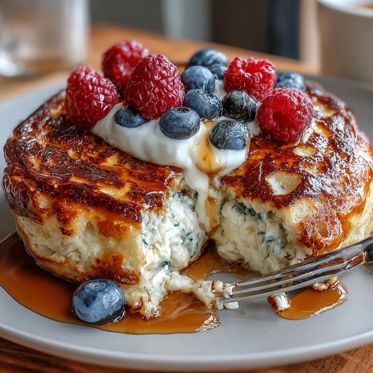 Golden baked protein pancake bowl with sliced bananas and almond butter, a nourishing and delicious morning meal.