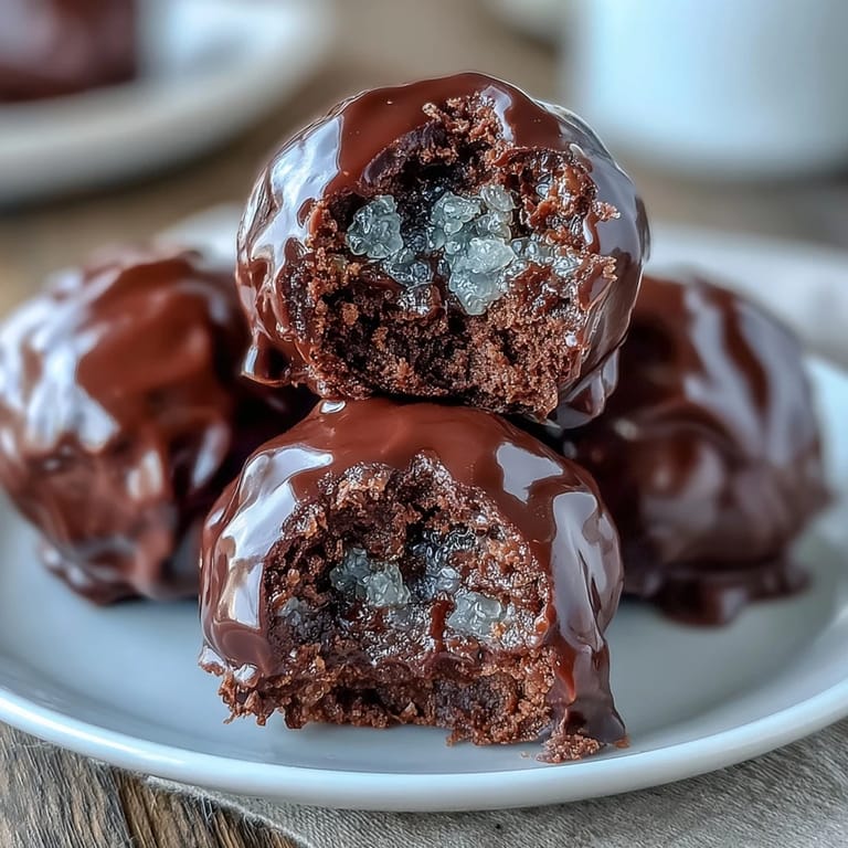 Rich dark chocolate truffles featuring homemade candied orange peel, a luxurious homemade treat.