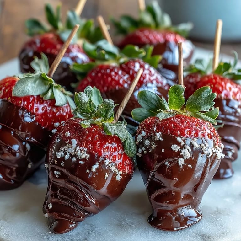 Elegant edible arrangement featuring juicy strawberries covered in dark and white chocolate, perfect for Valentine's Day.  
