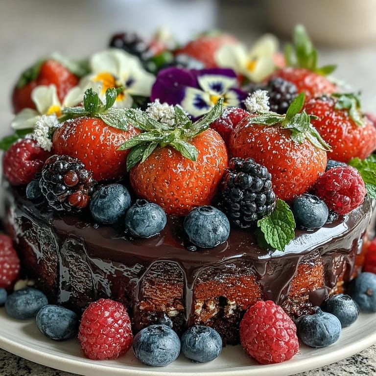 This grad party fruit table features a rainbow of fresh fruit and edible blooms, ideal for a joyful celebration spread.