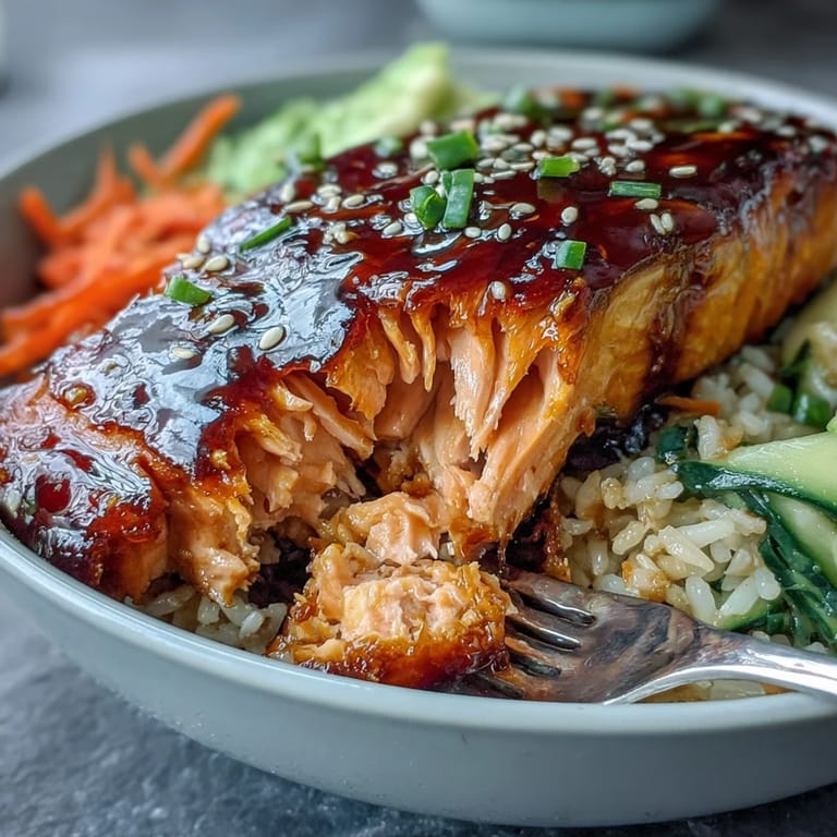 Quick 15-Minute Teriyaki Salmon Bowl, perfectly glazed and ready for dinner.