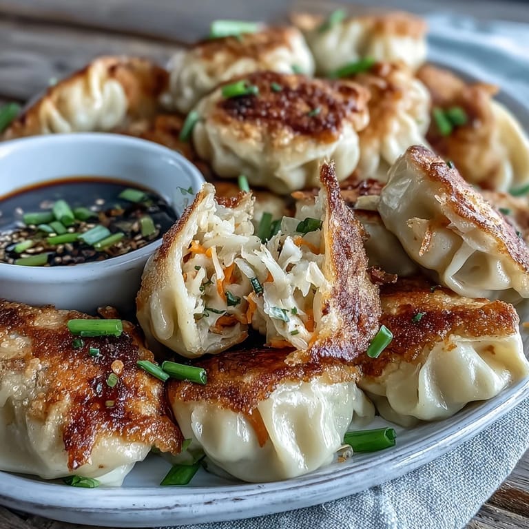 Crispy delight: these golden cabbage dumplings boast a fresh vegetable filling.