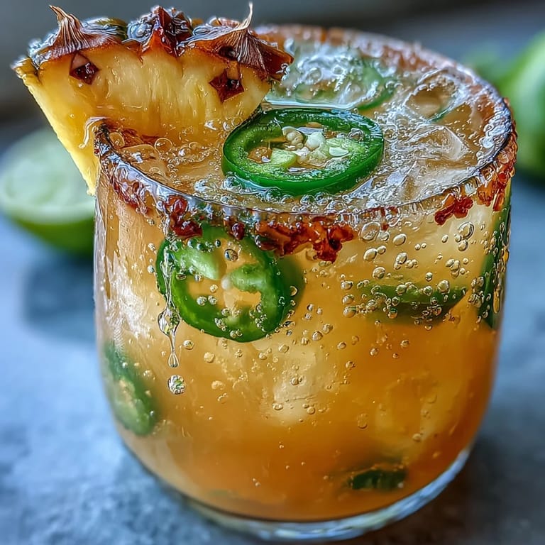 Vibrant Pineapple Jalapeño Agua Fresca blending sweet tropical fruit with spicy pepper in a tall drink glass