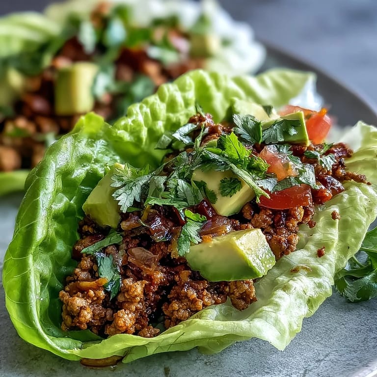 Flavorful Turkey Taco Lettuce Wraps, an easy, quick Mexican-inspired dish perfect for weeknights.