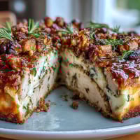 Turkey Shepherds Pie with creamy cauliflower mash and savory ground turkey filling, baked until golden and bubbling.  